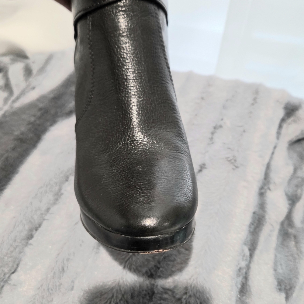 Coach Elegant Black Leather High Heel Boots - Picture 9 of 9